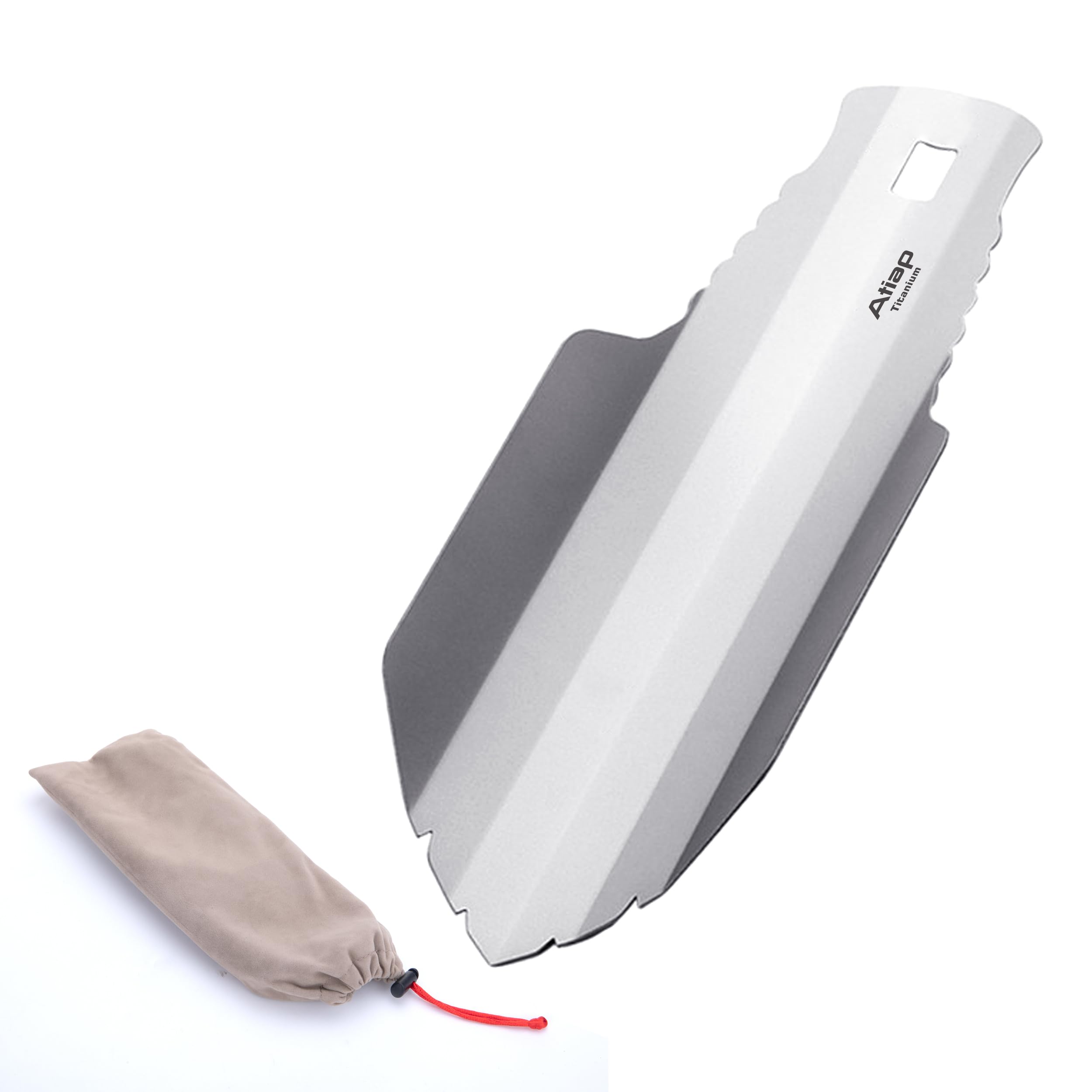 ATiAP Titanium Trowel - Ultralight and Compact Shovel for Backpacking, Camping, and Survival -Ta6701F