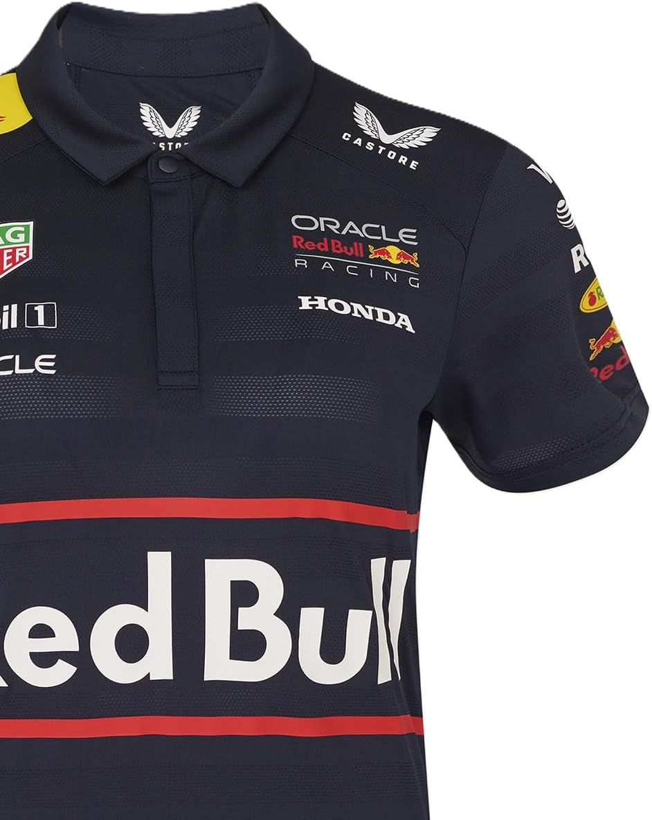 Castore Oracle Red Bull Racing Women’s Teamline Polo Shirt – Official 2025/26 F1 Team | Premium Jacquard Fabric | Regular Fit - Image 4