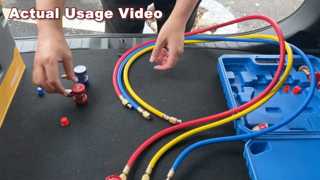 R134A Adapter, Quick Coupler Connector Fittings, High& Low AC Manifold Gauge Hose Conversion Kit With 1 4 Sae Hvac