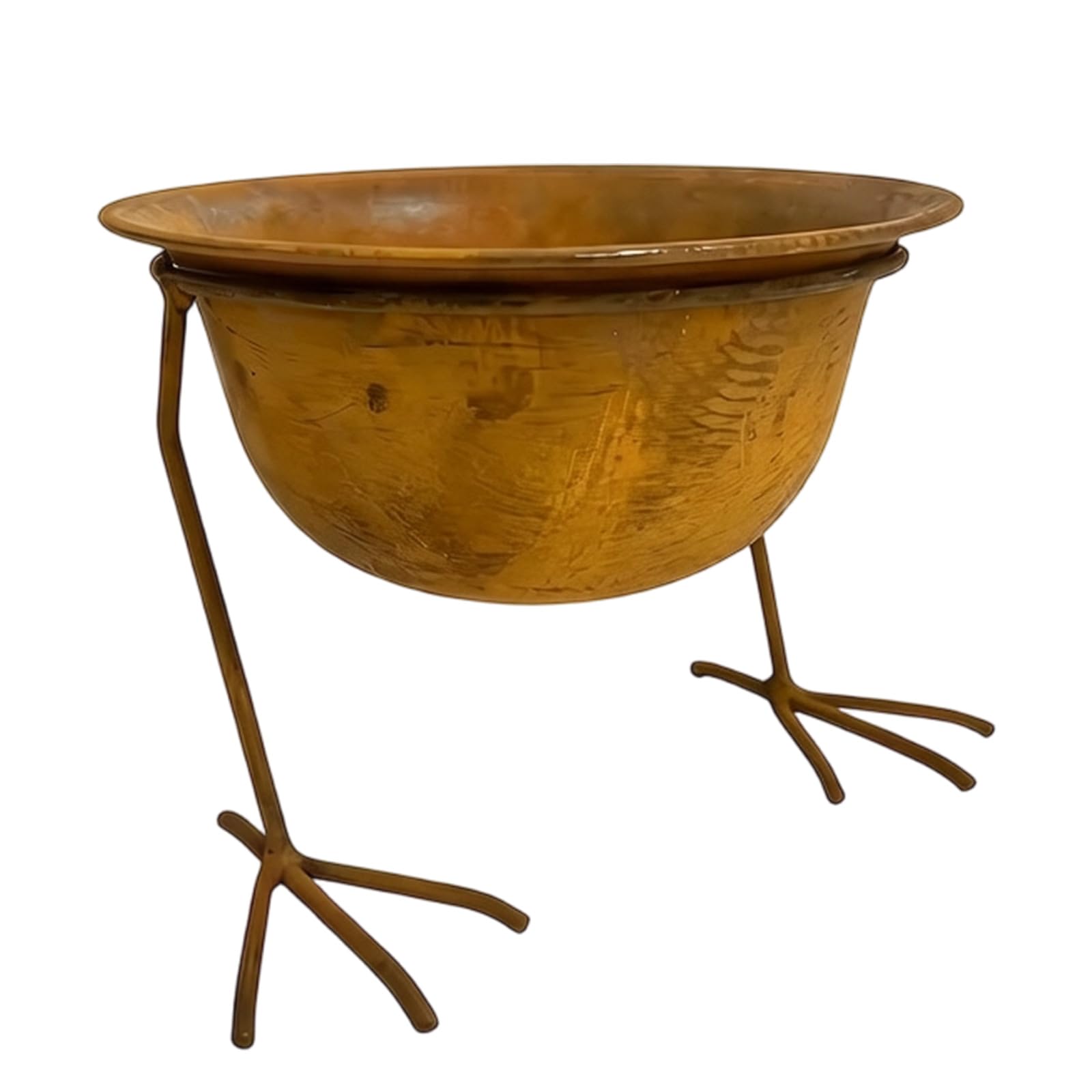 Msioytog Tabletop Metal Bird Foot Planter, Flower Bowl for Small, Indoor Patio Garden Home Display Accent Decor Art Bird Foot Planter Metal Flower Bowl Raised Small Tabletop Indoor Patio Garden Decor