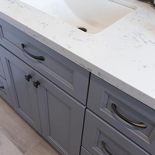 Miniatura 8 de Makoto Series - Tirador clásico sólido para gabinete de cocina, 4-14 pulgadas de longitud total, 3-34 pulgadas entre agujeros centrales, níquel