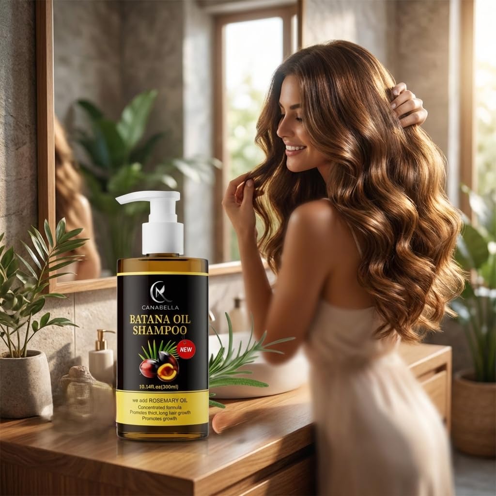 Batana Oil Shampoo with Rosemary Oil | Sulfate-Free | Fuller & Stronger-Looking Hair