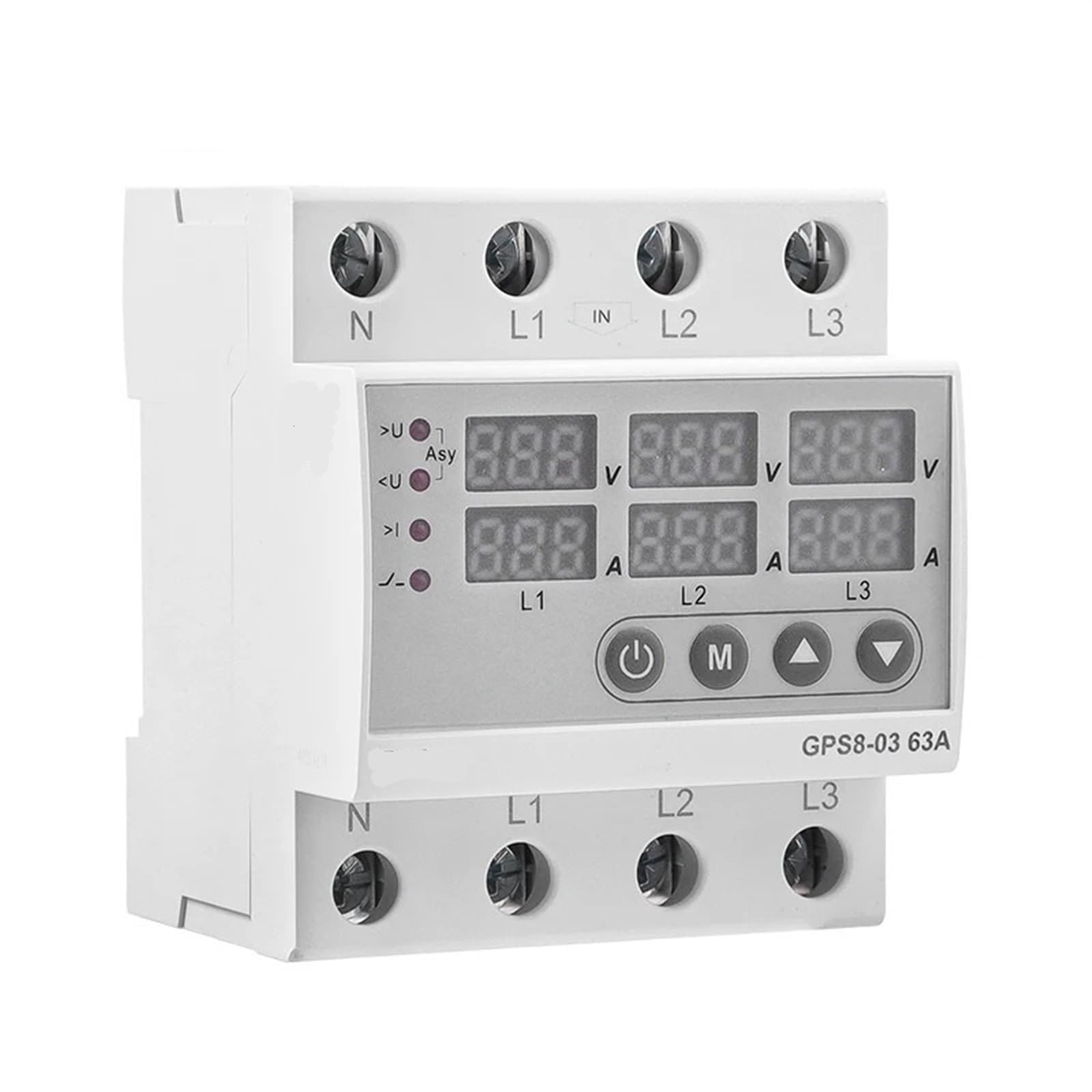 Moniteur de surtension triphasé GPS8-03 pour éviter les pannes de moteur 63A