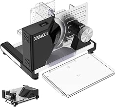 Meat Slicer Machine for Home – Energy-Saving Electric Bread Slicer with Safety Switch, Removable 6.6
