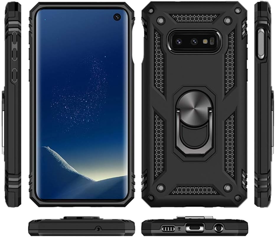 SkyTree Polycarbonate Case Compatible With Samsung Galaxy S10E,Shockproof Heavy Duty Dazzle With Kickstand Protective Back Cover For Samsung Galaxy S10E