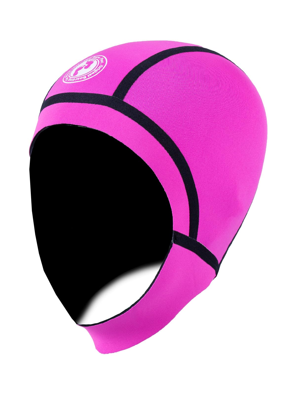 Two Bare Feet 2.5mm Neoprene Wetsuit Chin Strap Hood Swim Cap – Cold Water Swimming, Surfing & Diving Thermal Head Cover (Bright Pink, S)