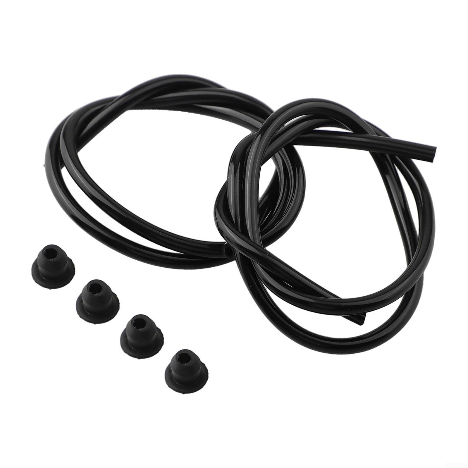 Fuel Line Tank Grommet Replacement Kit with Rubber Lines and Grommets Compatible with FS85 KM85 FC75 FS76 FS74 BR320 BR340 BR400 BR420 String Trimmer Parts 630mm Length Black