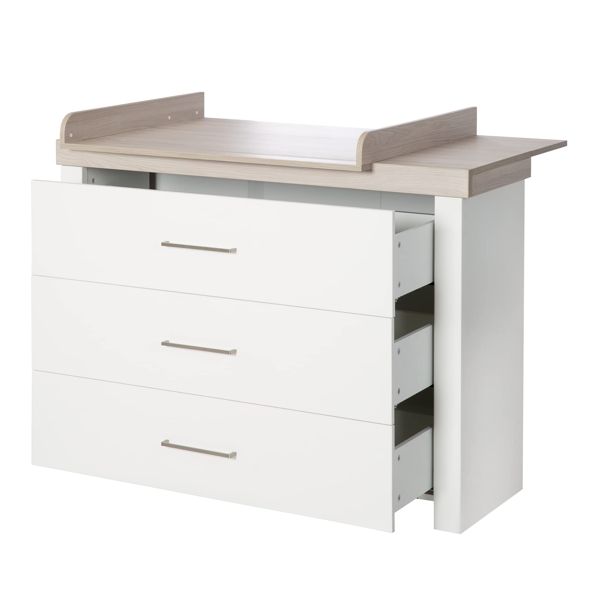 roba Komoda do przewijania „Lucy“ z nakładką do przewijania, z mechanizmem Soft-Close, 3 szuflady, wysokość przewijania 90 cm