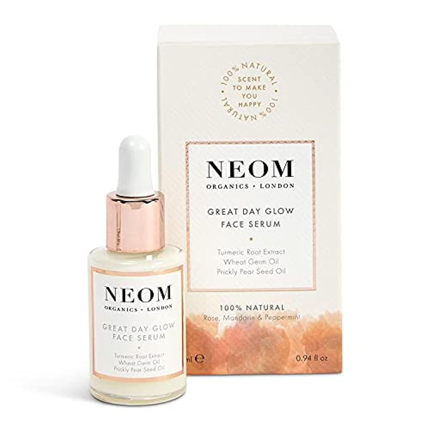NEOM – Great Day Glow Face Serum (28ml) | Lightweight, Soothing, Hydrating | Scent to Make you Happy