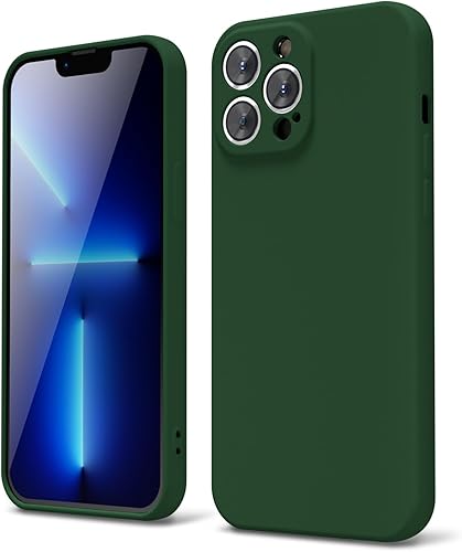 Oaxkco - Funda de silicona para iPhone 13 Pro Max con protector de pantalla, para mujeres y niñas, bonita funda protectora con funda de cámara,