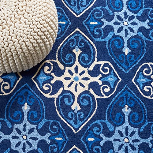 Tapete Decorativo Safavieh 8' x 10' Azul Marfil miniatura 6