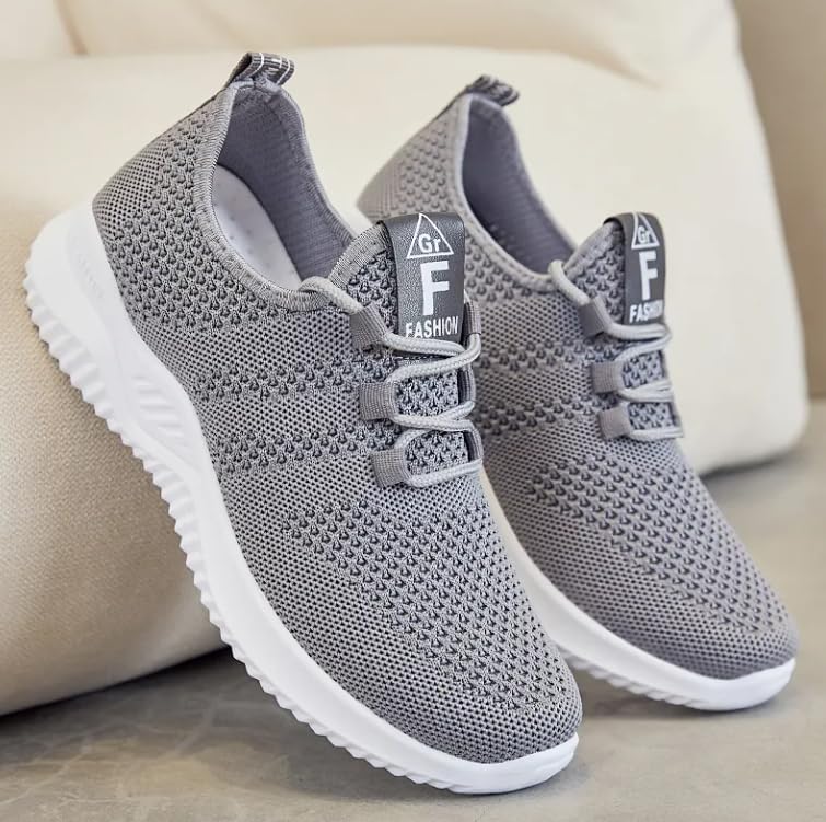 Women's Running and Walking shoes, Lightweight and Quick-Drying, Soft Bottom Trend Sports shoes, Comfortable and Breathable Lace-Up Athletic, spring summer autumn seasons, Anti-slip PVC Sole for Daily Wear2