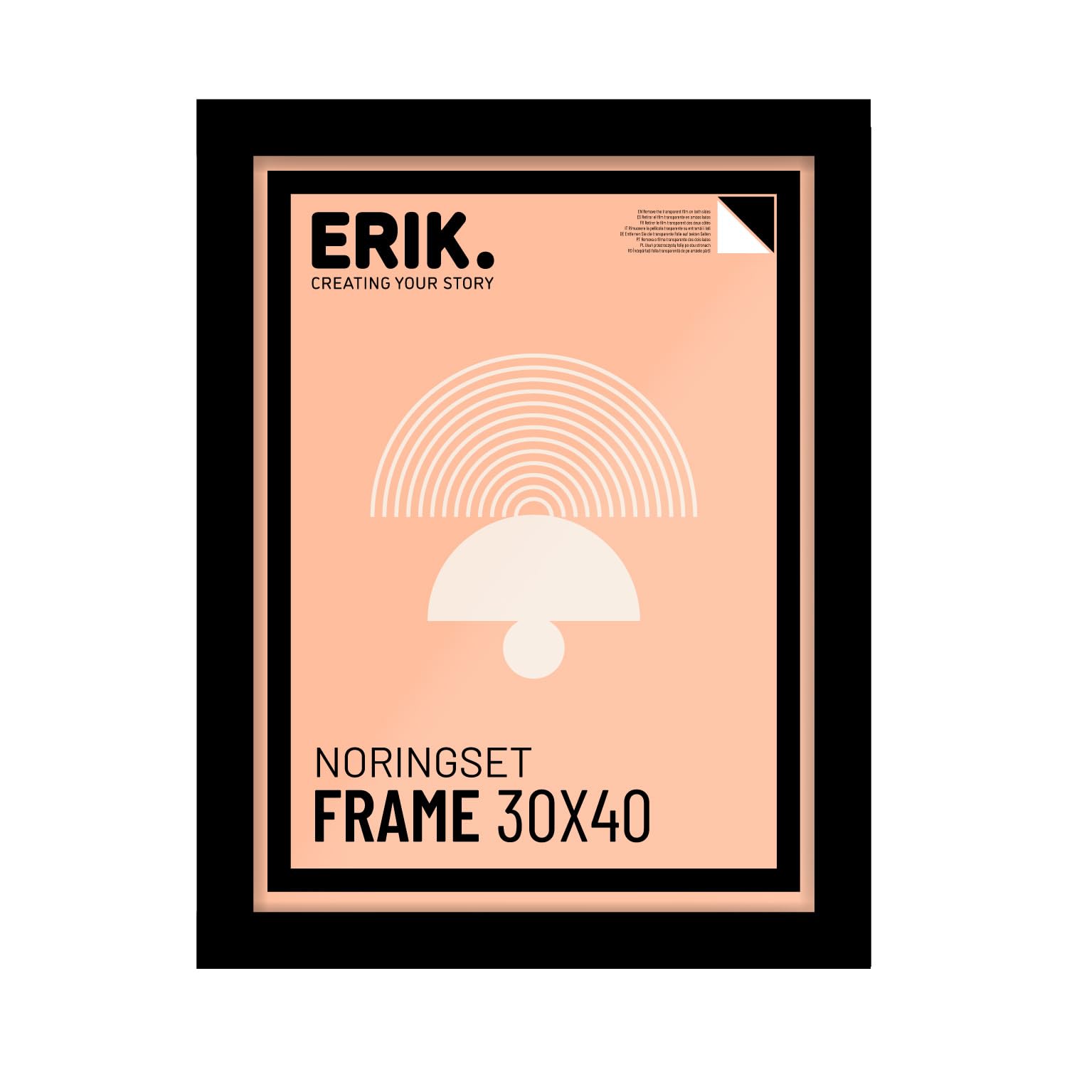 Grupo Erik Bilderrahmen 30 x 40 cm Posterrahmen 30 x 40 cm Bilderrahmen Schwarz aus MDF Holz