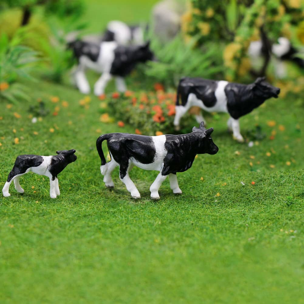 30 Pièces Modèles d'Animaux de Ferme Peints DIY pour Maquette de Chemin de Fer à l'Échelle 1:87 HO Modèles de Vaches