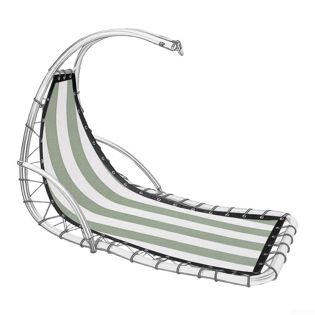 Tela de repuesto a rayas para renovar tu silla columpio de textileno en el jardín