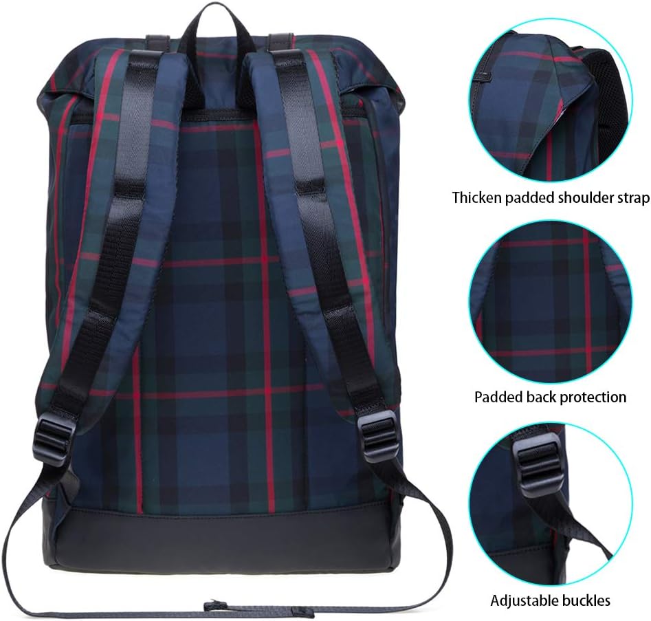 KAUKKO Lightweight Outdoor Daypack,Casual Travel Backpack Laptop backpack for 15" (6-12-black)