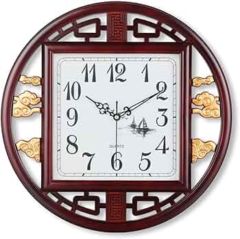 中国風リビングクジャク掛け時計 中国風リビングクジャク掛け時計