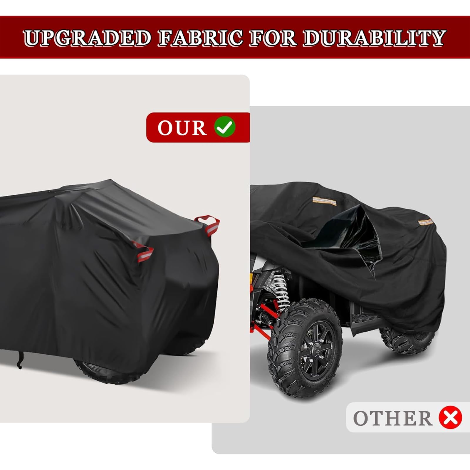 Housse Quad pour Can-Am Outlander Max XT 850 2025 2026, Imperméables Bâche Protection Quads Grande Housse de Protection avec Bandes réfléchissantes,B
