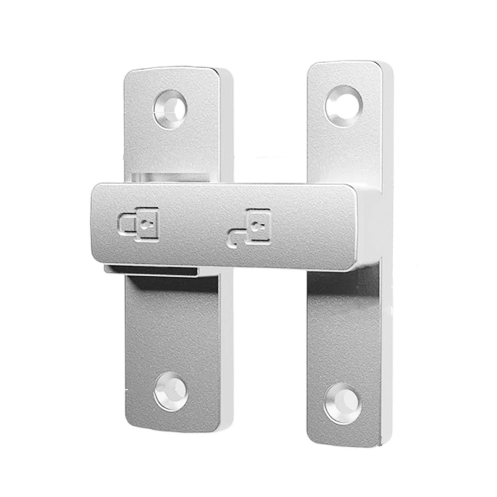 Palut Sliver Portable 180 Degree Foldable Door Bolt, Zinc Alloy Heavy Duty Latch Lock For Shed Cabinet Gate(Sliver)