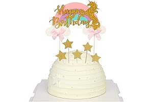 Unicorn Birthday Cake Toppers