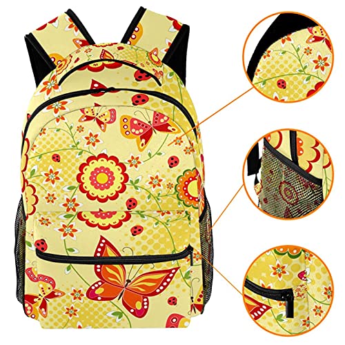 Sac à dos décontracté avec imprimé fleur durable et coloré