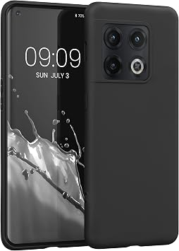 kwmobile Case for OnePlus 10 Pro 5G Case - Soft Cover - Shockproof TPU Material - Wireless Charging - Black Matte