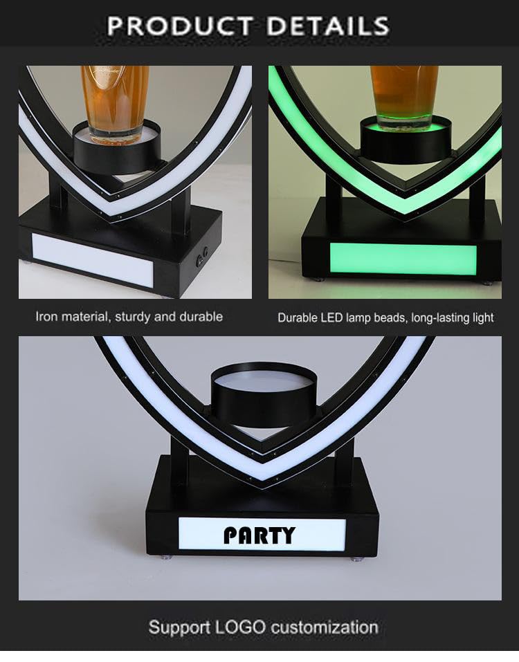 Soporte para botellas LED acrílico para 750ml miniatura 3