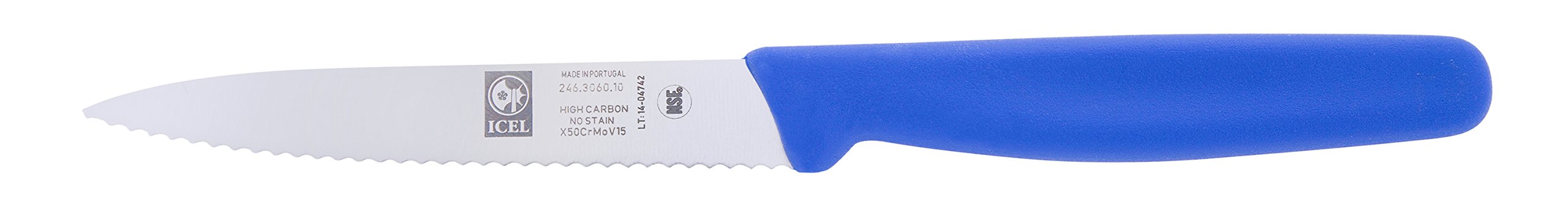 Light 'n' Mighty 4 Inch Serrated Paring Knife, Blue Handle
