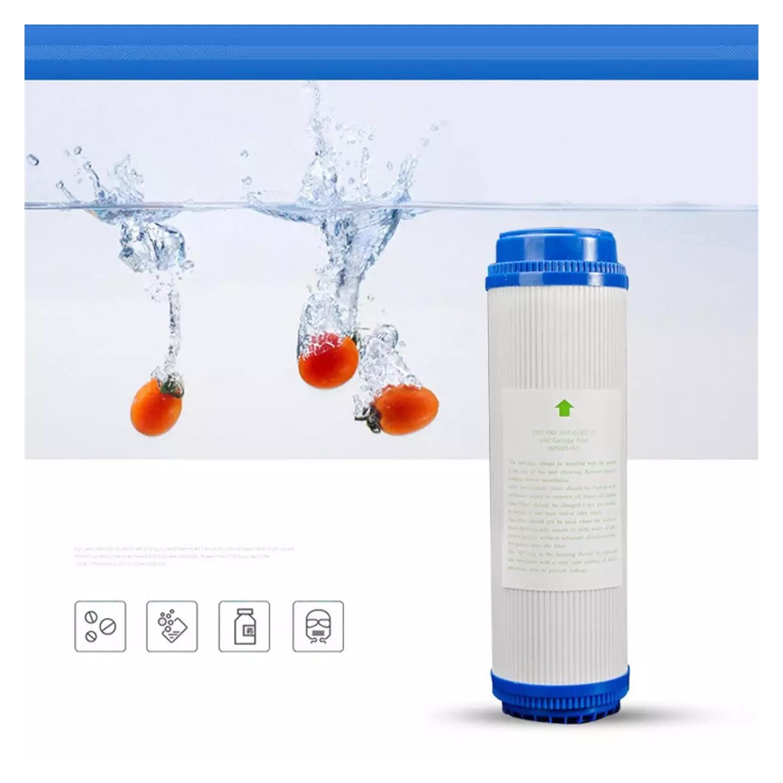 Sistema de filtración de agua, 50/75/100/125GPD hogar cocina ósmosis inversa RO membrana de agua de repuesto purificador de filtro de agua tratamiento de bebida(50GPD)