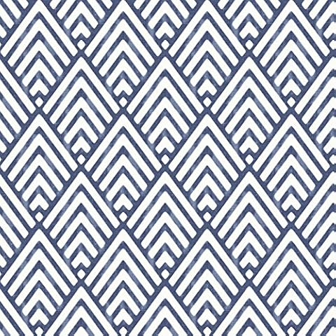 NuWallpaper NU1701 Blue Deep Arrowhead Decal Cover