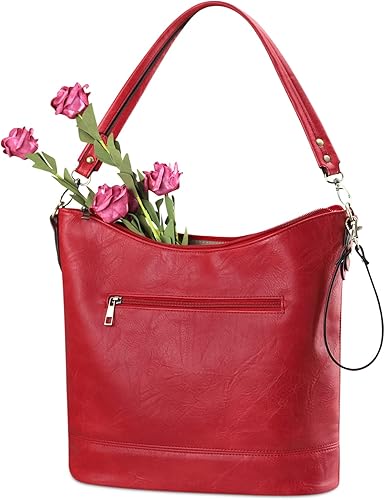 FUKUYIN Bolso de mano para mujer bolso de hombro de piel sintética suave para mujer bolso bandolera grande para mujer