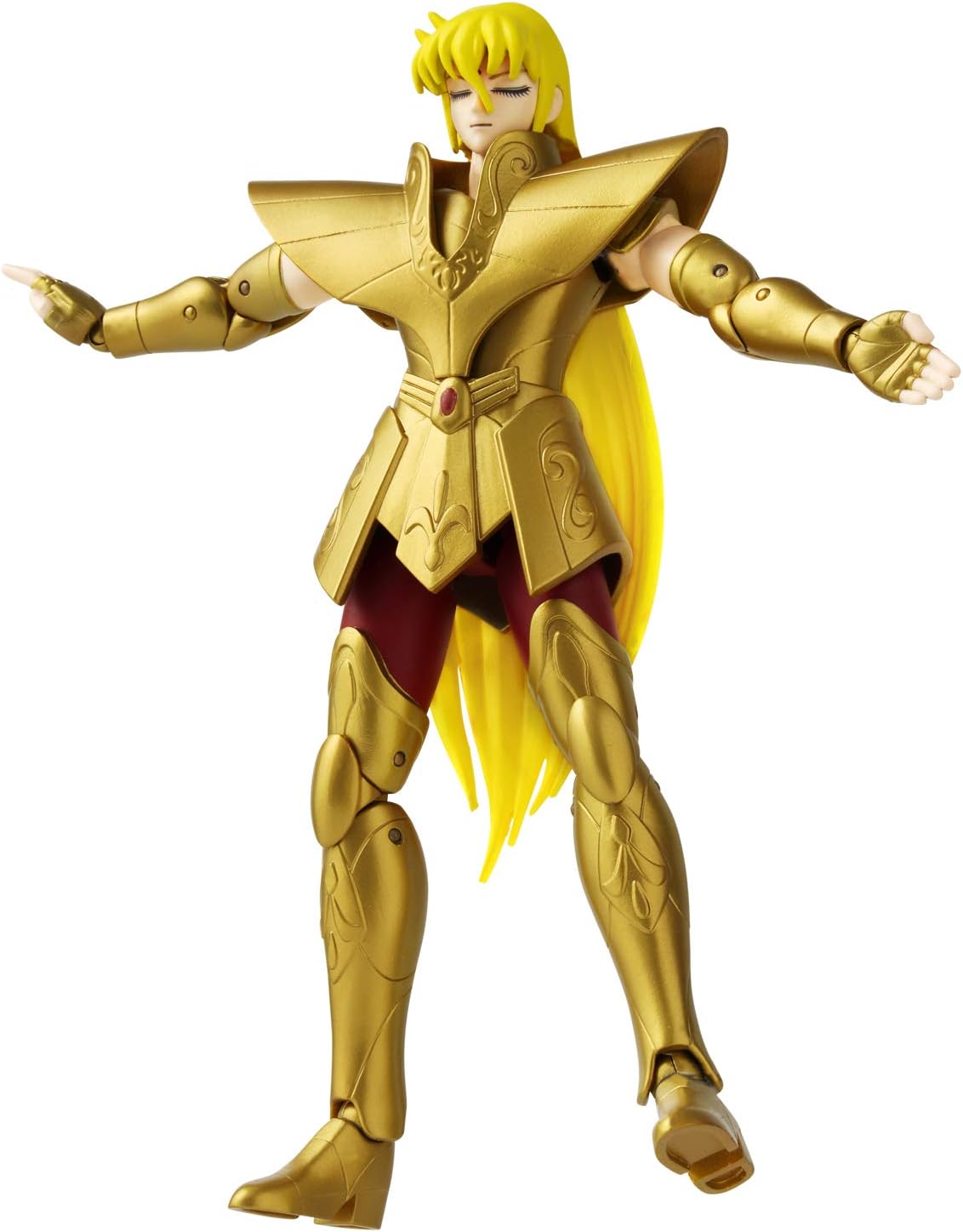 Anime Heroes Official Saint Seiya Knights of the Zodiax Action Figure - Virgo Shaka - Poseable Action Figure With Swappable Hands and Accessories - Image 5