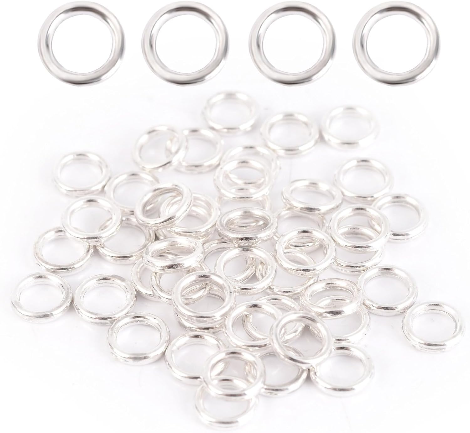 papasgix Silver Gold Jump Rings for Jewelry Making, 100/500Pcs 4/6/12/14mm