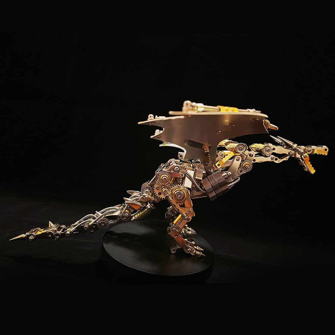 Metalowe puzzle 3D z 2 parami skrzydeł i uchwytem ze stali nierdzewnej, mechaniczne zestawy modelarskie punkowe, łamigłówka, wyzwanie, montaż, sztuka, rzemiosło, czas rodzinny (600 elementów)
