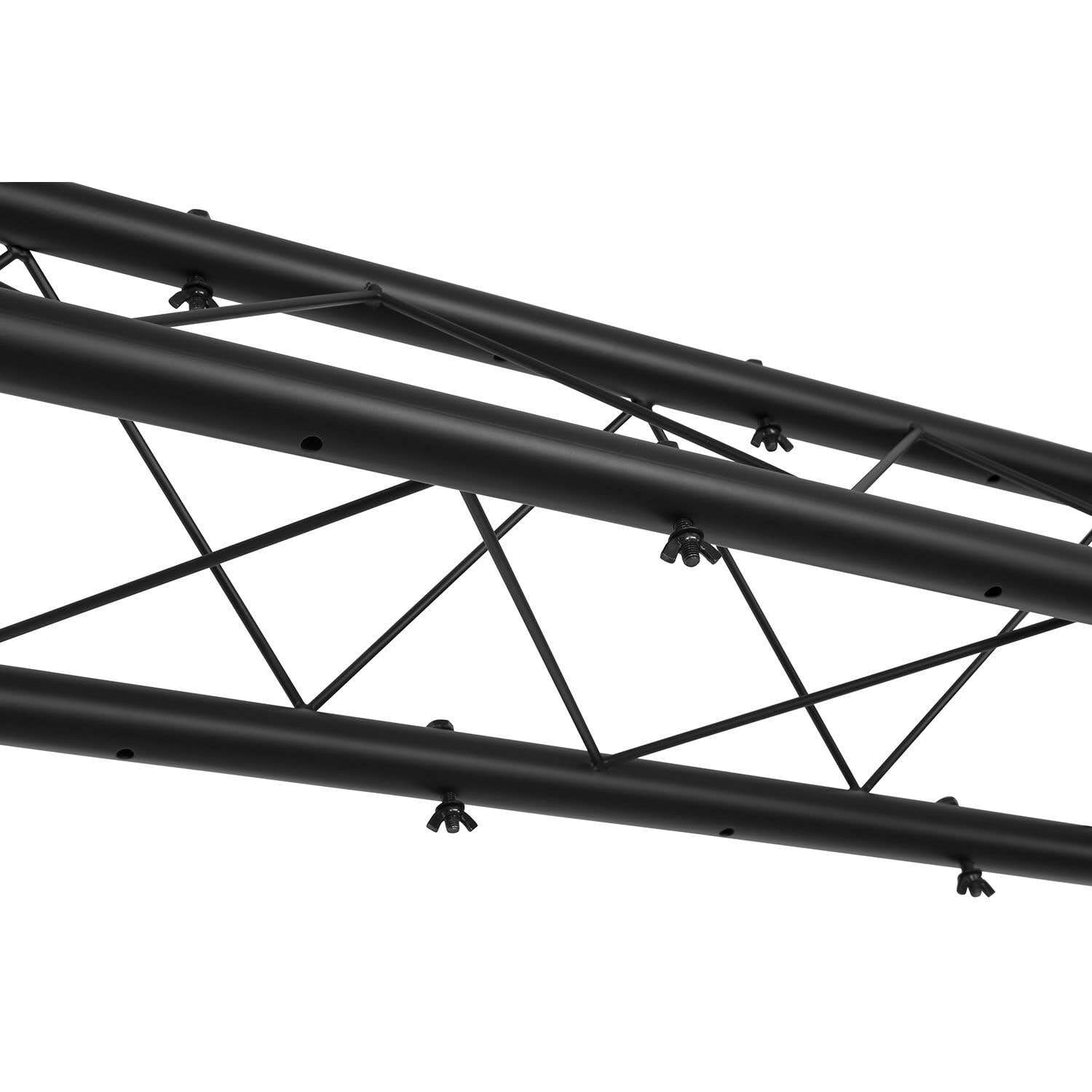 Beamz LB100T Lichtbrücke mit Traversenbalken und 2 Ständern - mobiles Traversen System max. 100 kg, DJ Stand Komplettset - 2x 1,5m 3 Punkt-Traversen, 2x Dreibein Stativ max. Höhe 4m - Schwarz