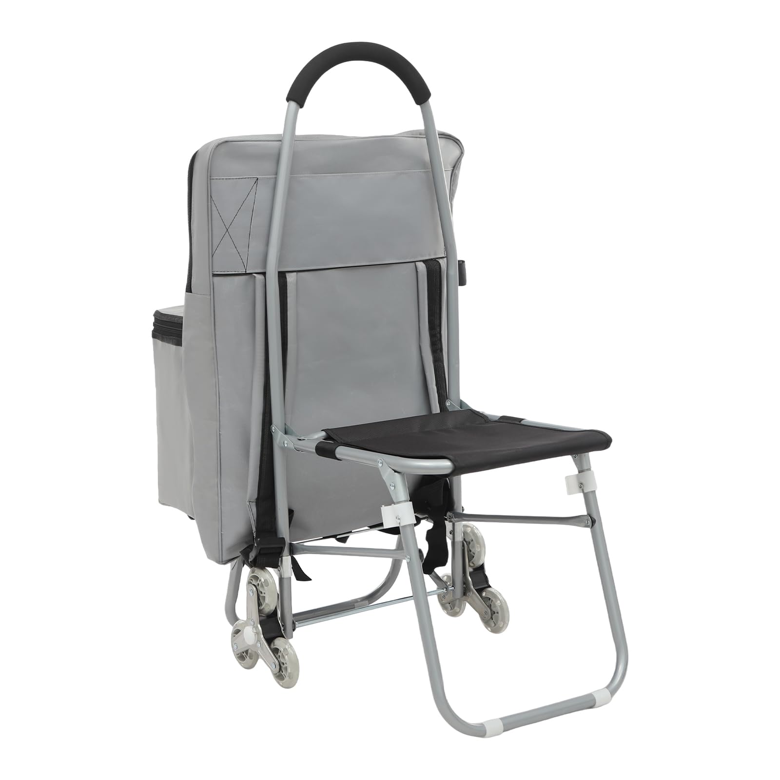 Foldable Shopping Trolley Maxam Trolley Bag With Folding Chair