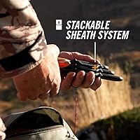 Vista 5 de Gerber EXO MOD Knife/Saw - Juego de mochilero para caza, color naranja cazador