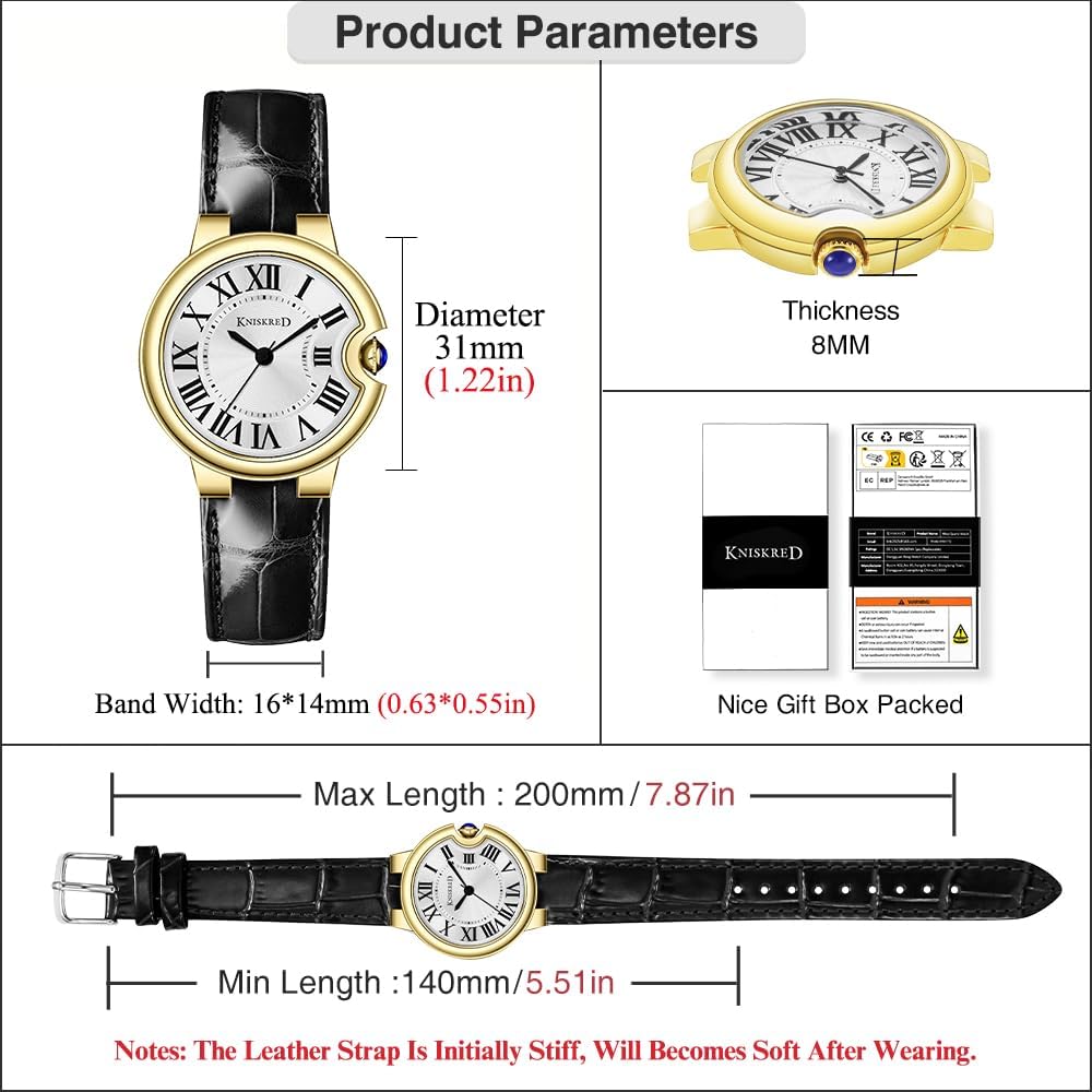 Classic Watch for Women with Vintage Roman Numerals and Solid Stainless Steel Band Ladies Casual Watch - Image 5