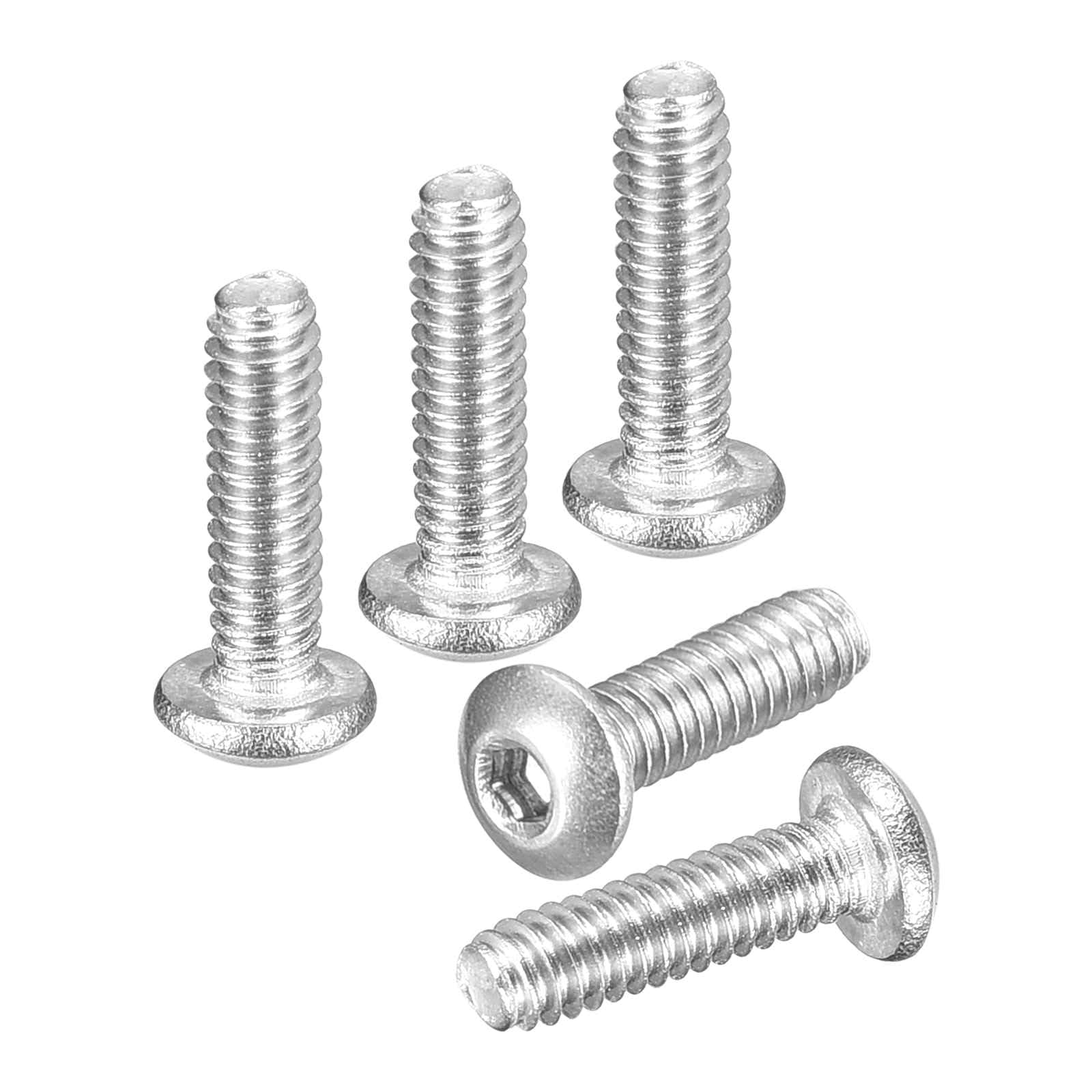 DTGN #2-56x5/16" Button Head Socket Cap Screws - 50Pack - Good for Road Bicycle, Mountain Bike, Auto, Motorcycle - 304 Stainless Steel Whitewashed - Hex Socket Drive Fasteners — image 1
