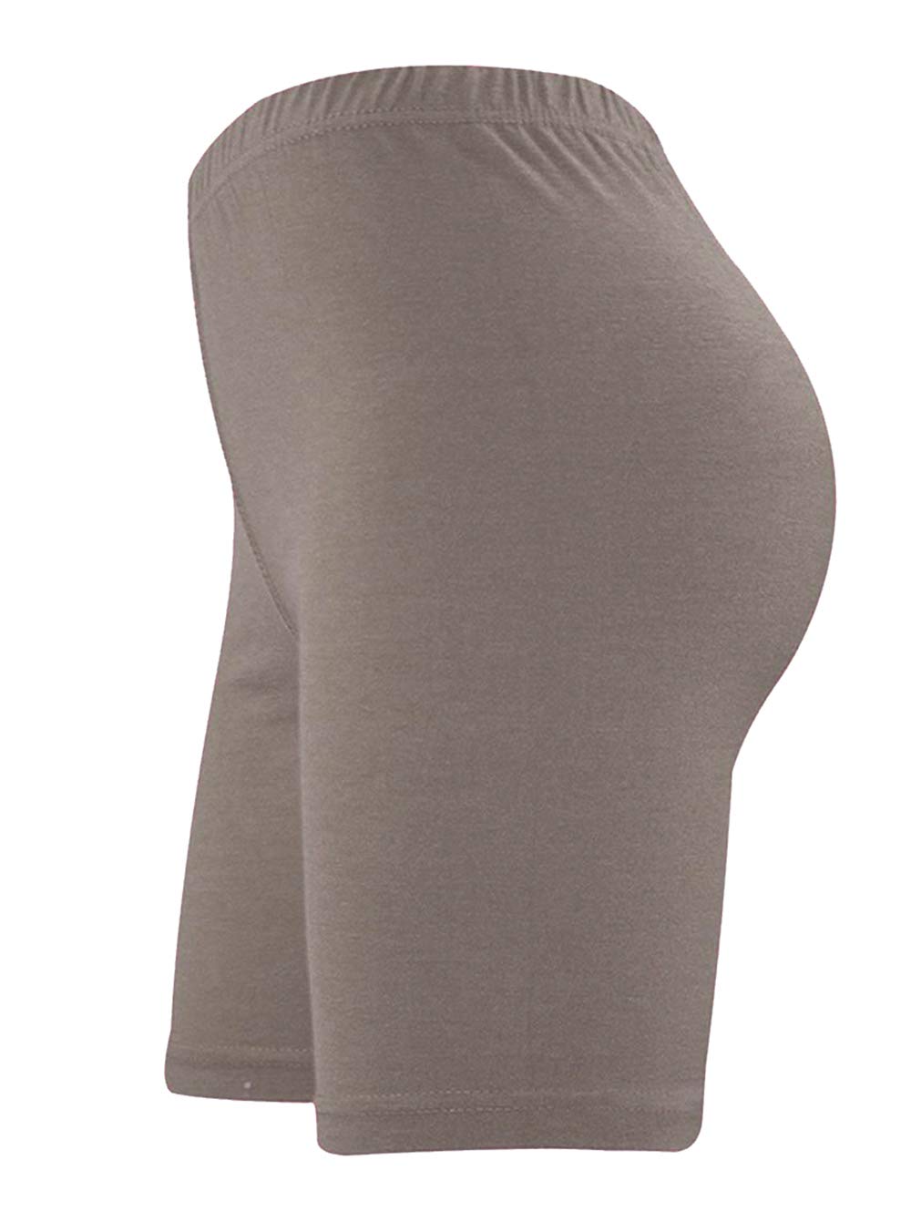 Zaif & Hari Ladies Womens Cycling Shorts Dancing Shorts Leggings Active Casual Shorts 8-22 (UK SIZE12-14, Mocha)