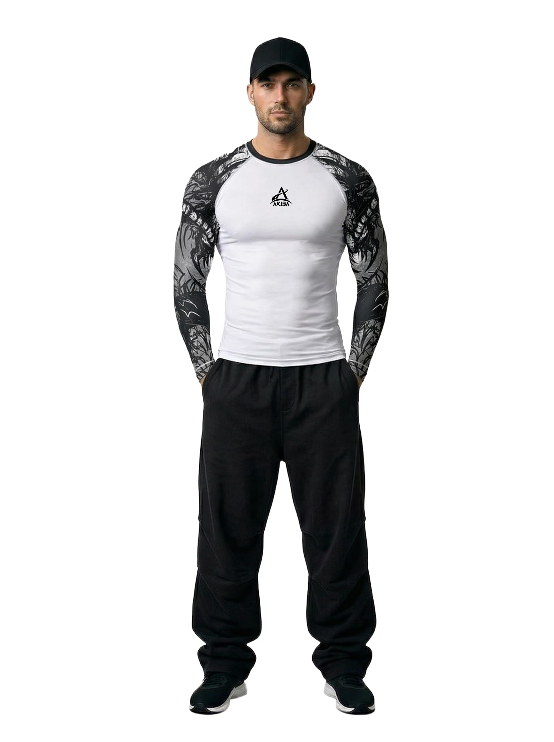 akiba Full Sleeve Skins Performance Fit Compression for MMA, BJJ Rash Guard,Gym, Running, Cycling-picture-40