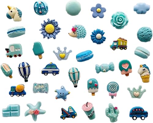 Miswee Juego de 32 imanes de resina para refrigerador, serie de colores, 32 unidades, para decoración del hogar, cocina, suministros de oficina,