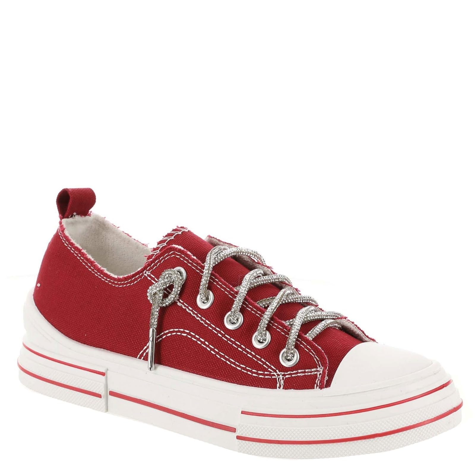 Very G Womens Aman Lace Up Canvas Sneaker