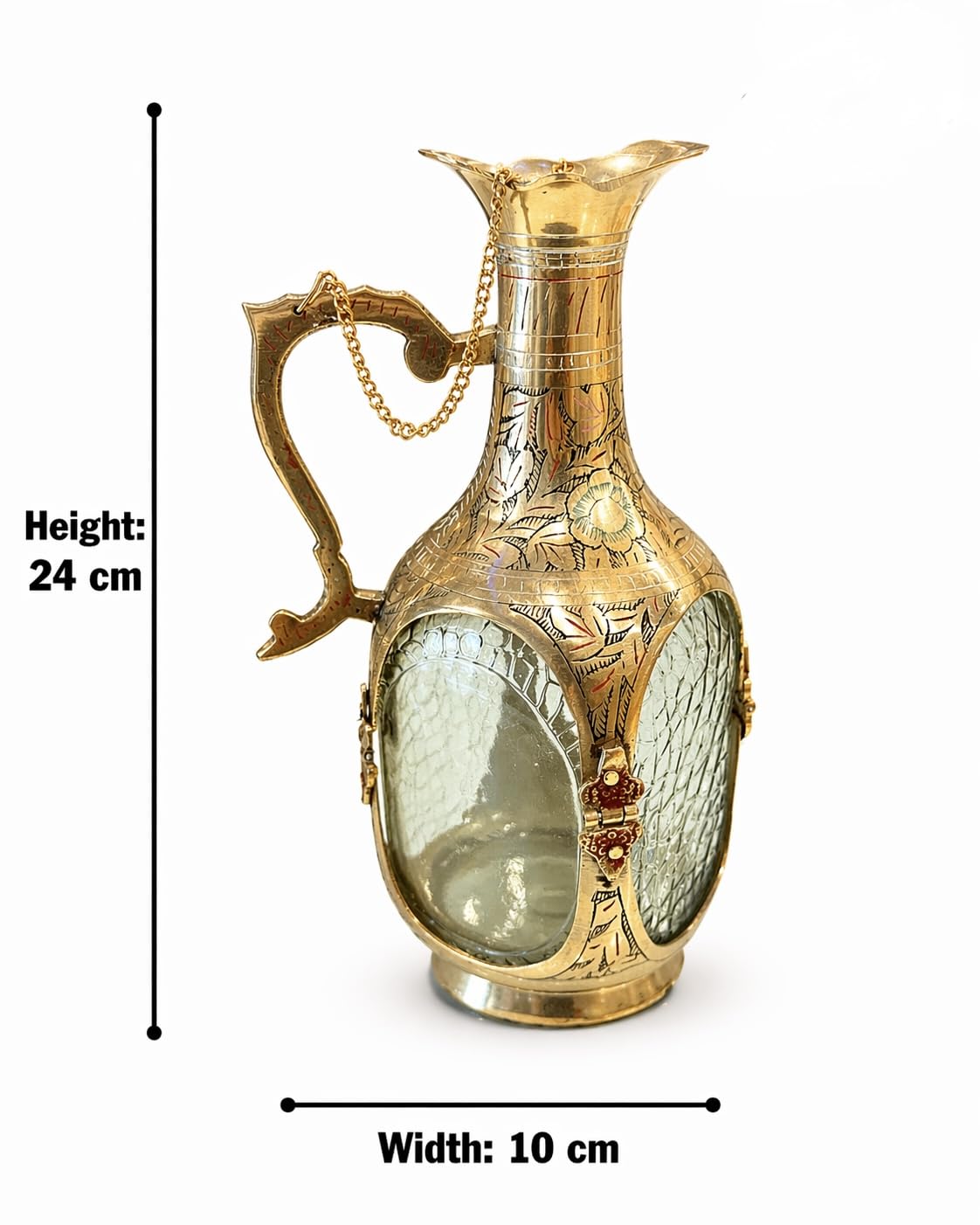MOJO JOJO Wine Bottle Old Monk Antique Brass Bottle Vintage Look