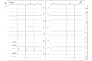 2024-2025 Monthly Calendar Inserts for Planners