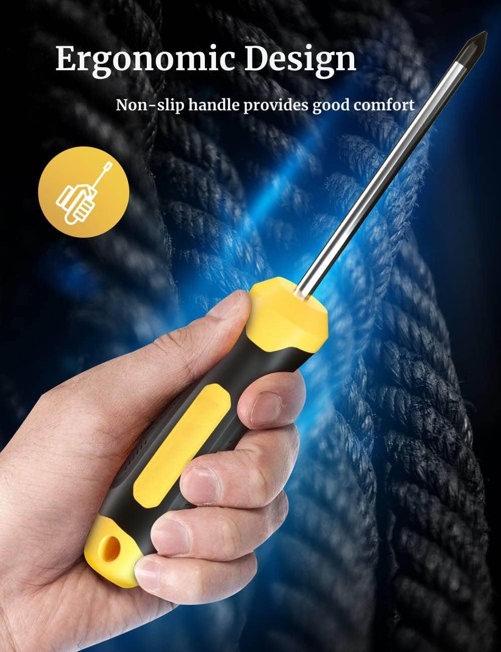 14-Piece Magnetic Screwdrivers Set, Precision Repair Kit Includes Slotted/Phillips/Torx, Non-Slip Cushion Grip Professional Tools Screwdriver Bits : Tools & Home Improvement