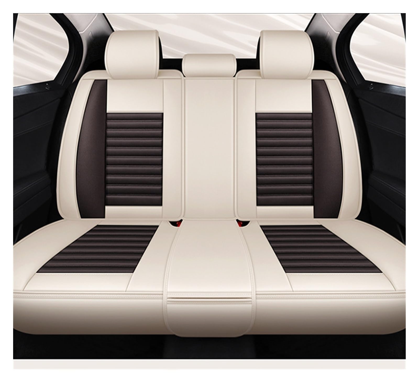 Funda Asiento Coche Fundas Para Asientos Coche Para Mitsubishi Todos Los Modelos Para Outlander Para Pajero Para Grandis Para ASX Para Pajero(Coffee Beige)