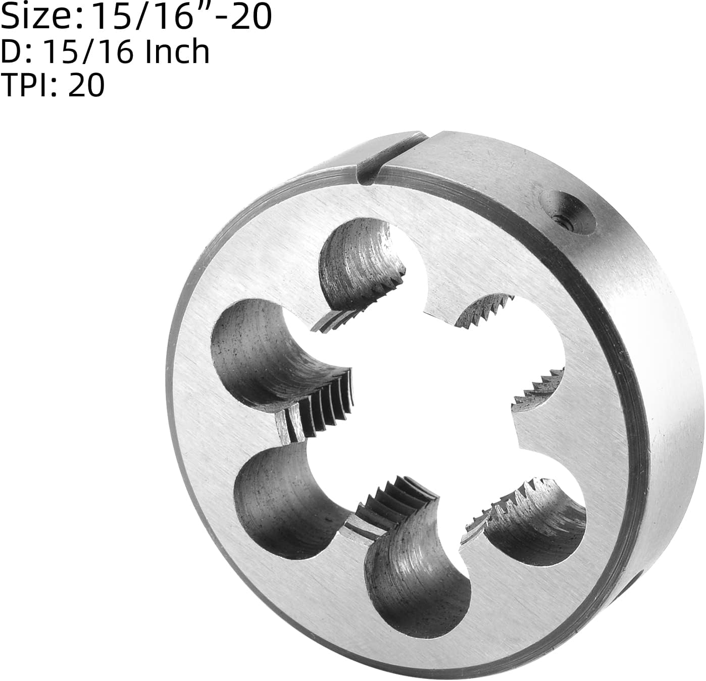 Burkit 15/16"-20 UNEF Tap and Die Set, 15/16 x 20 UNEF Machine Thread Tap and Round Die Right Hand