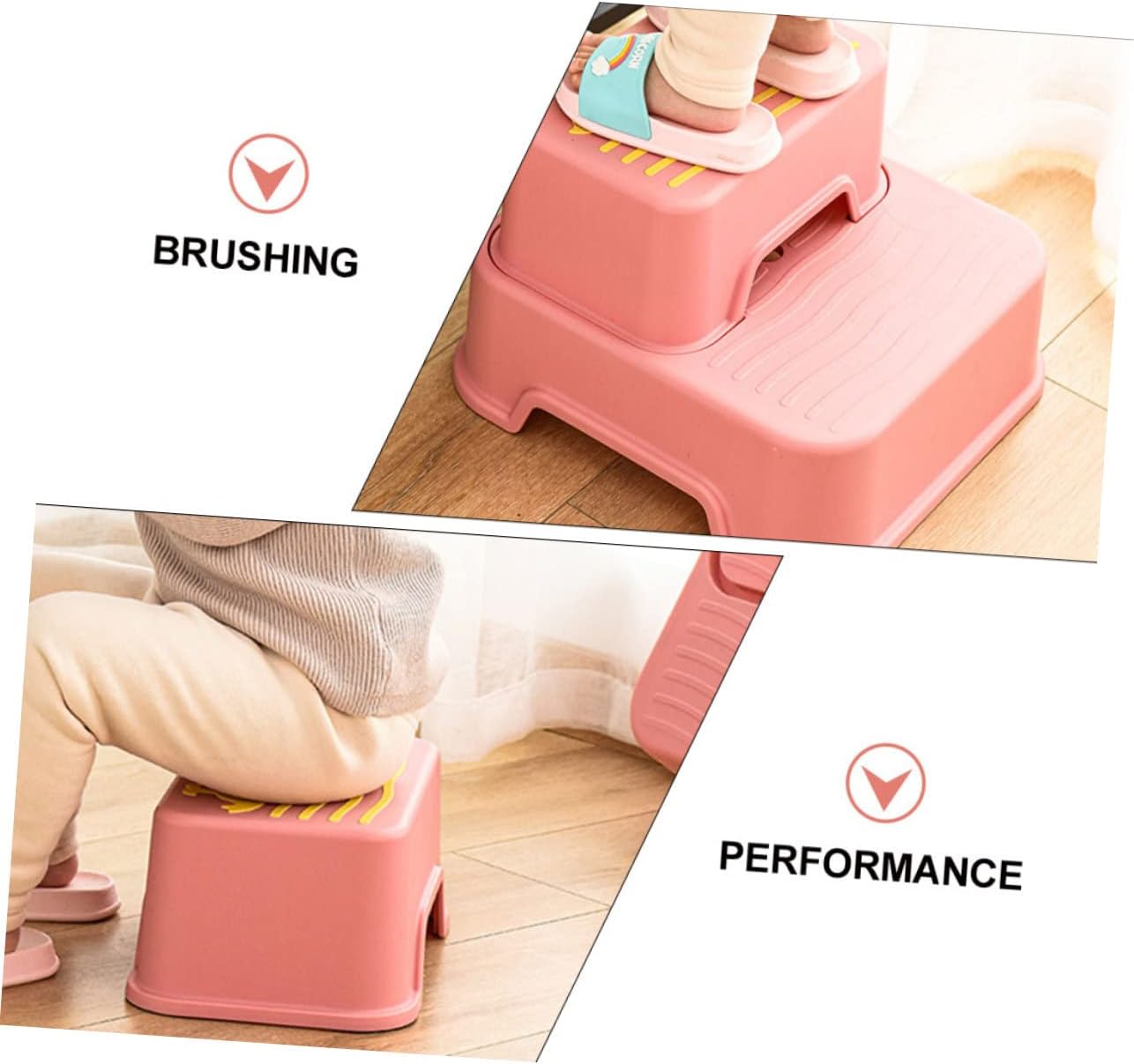 Generic Detachable Footstool Non-Slip Stable Bathroom Step Stool for Boys with Strong Bearing Capacity for Washing Hands
