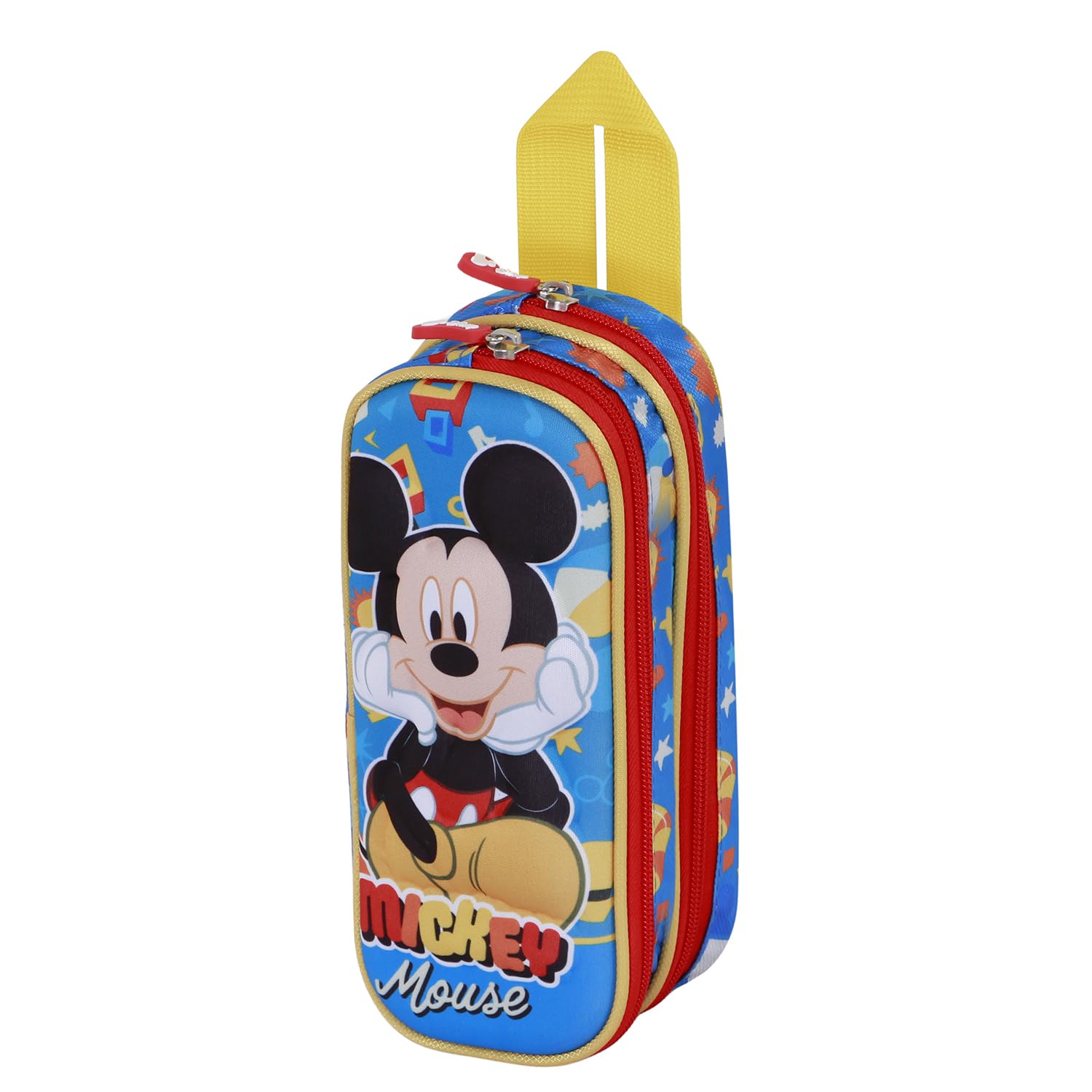 Disney Mickey Mouse Glad-3D Double Pencil Case, Blue, 22 x 9,5 cm